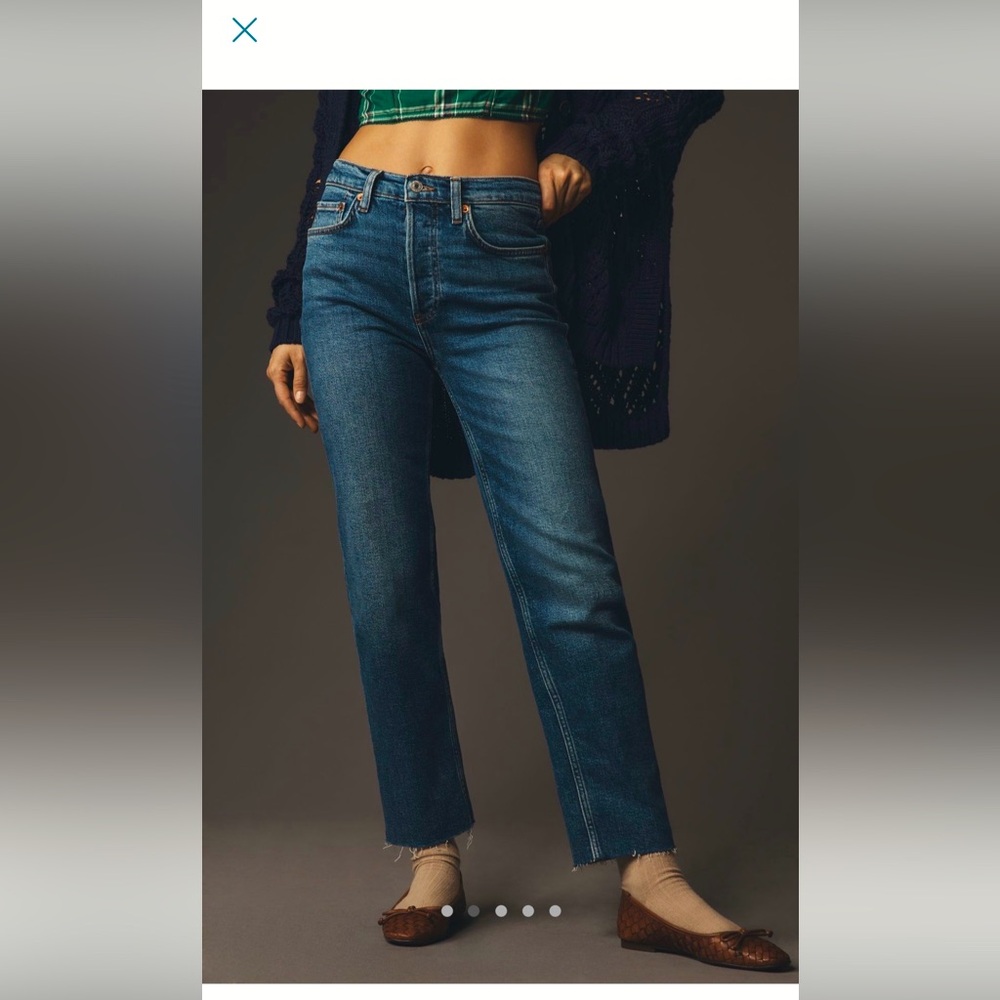 REDONE Originals 70s Stove Pipe High Rise Jeans Size 31, new with partia…